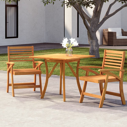 vidaXL Garden Dining Set | Natural Wood | Solid Acacia wood | Medium | Durable