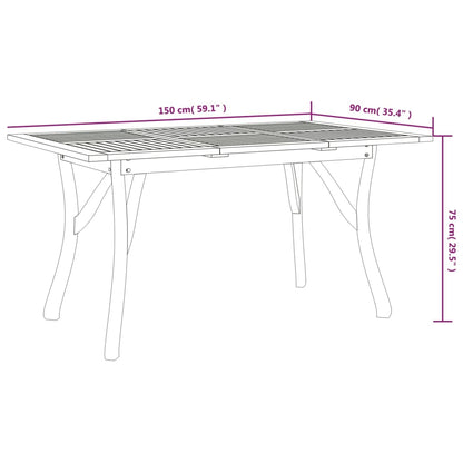 vidaXL 5 Piece Garden Dining Set Solid Wood Acacia