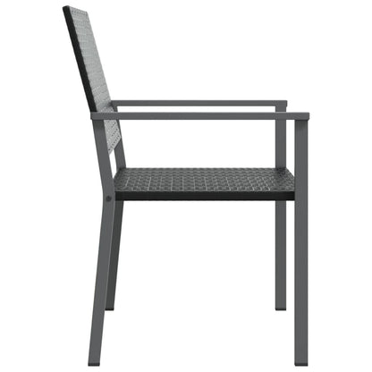vidaXL Garden Chair | Set of 2 | Black | PE rattan, powder-coated steel