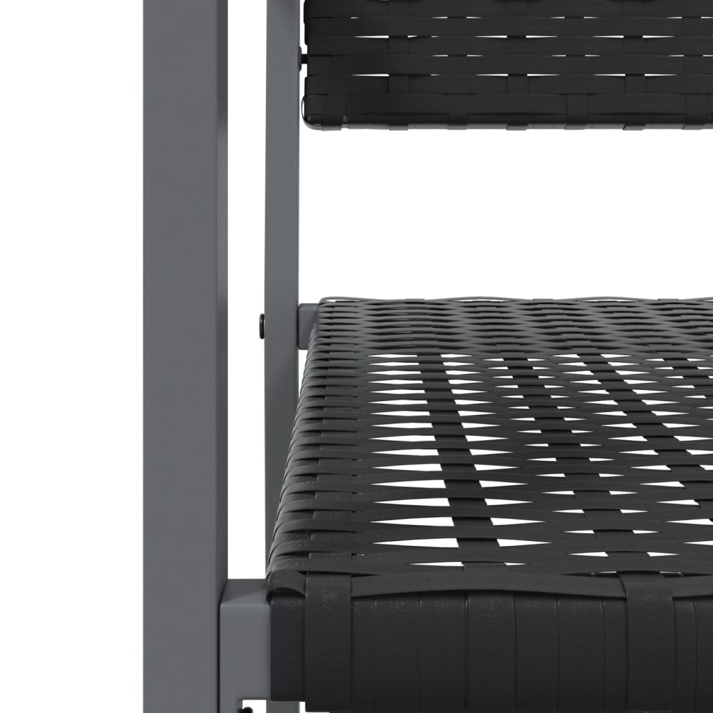 vidaXL Garden Chair | Set of 2 | Black | PE rattan, powder-coated steel
