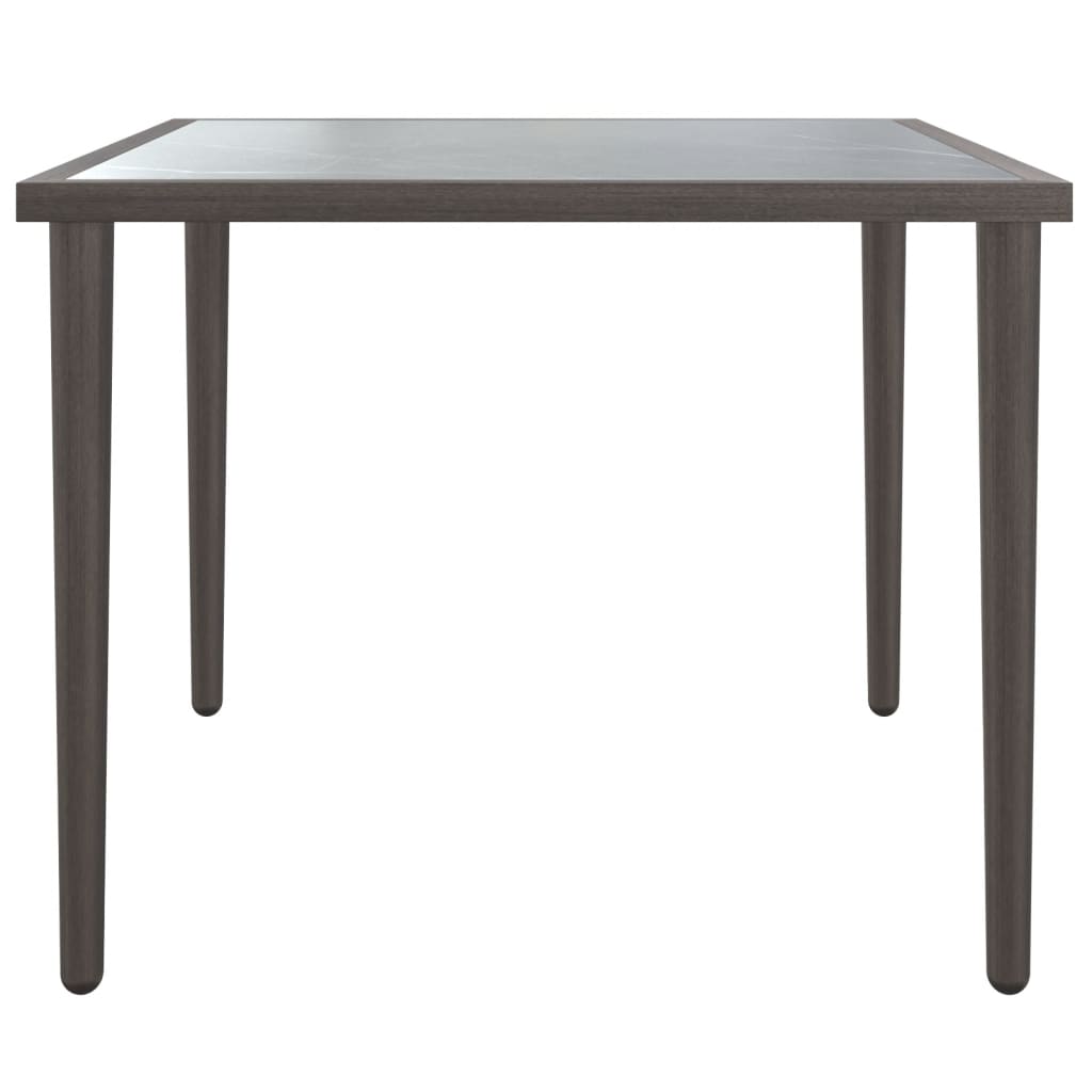 vidaXL Garden Table Grey 48x48x37 cm Steel
