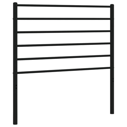 vidaXL Headboard | Black | Steel | Single | Headboard | Rectangular