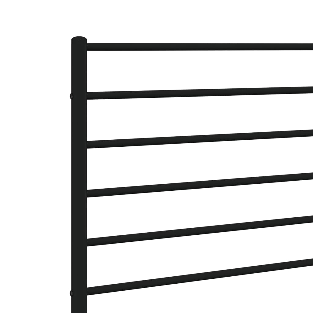 vidaXL Headboard | Black | Steel | Single | Headboard | Rectangular