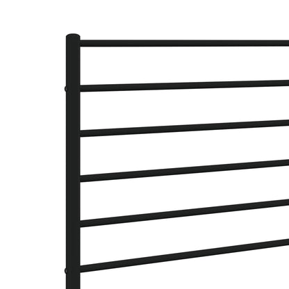 vidaXL Headboard | Black | Steel | Single | Headboard | Rectangular