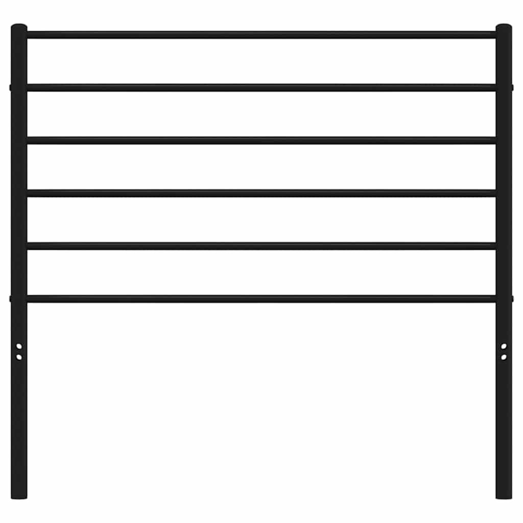 vidaXL Headboard | Black | Powder-Coated Steel | Single | Durable | Headboard