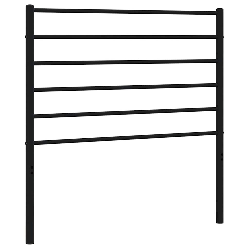 vidaXL Headboard | Black | Powder-Coated Steel | Single | Durable | Headboard