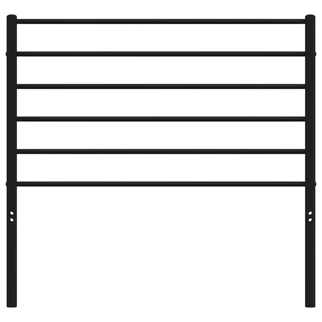 vidaXL Headboard | Black | Powder-Coated Steel | Single | Durable | Headboard