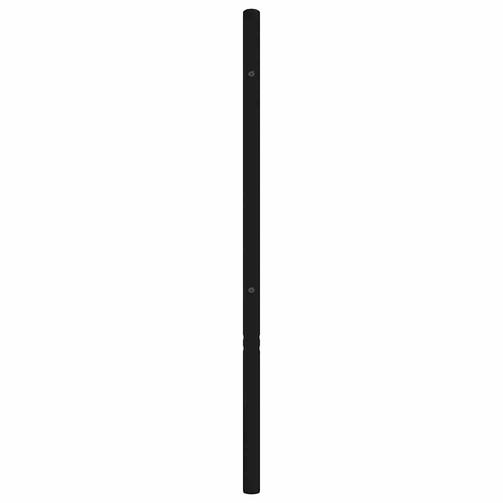 vidaXL Headboard | Black | Powder-Coated Steel | Single | Durable | Headboard