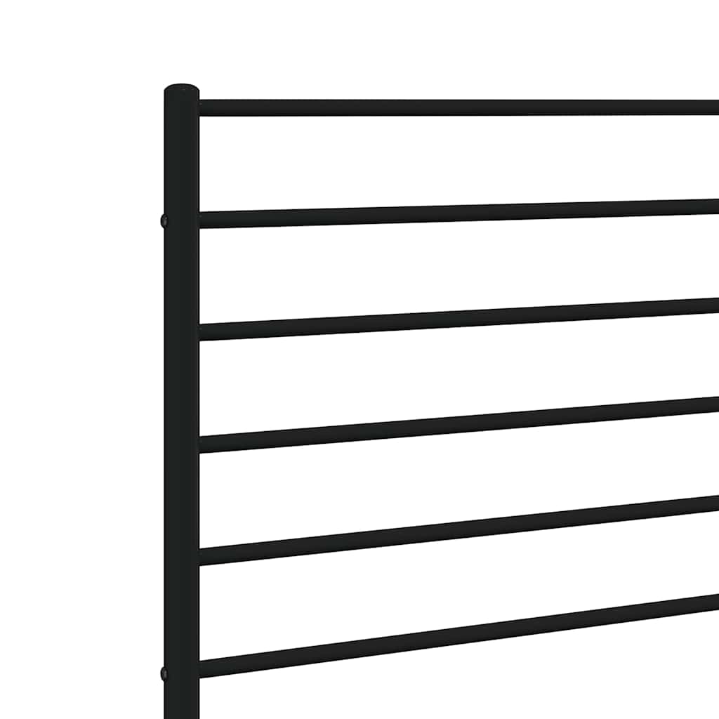 vidaXL Headboard | Black | Powder-Coated Steel | Single | Durable | Headboard