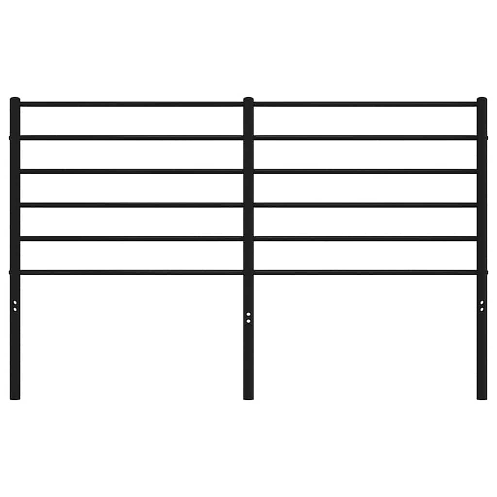 vidaXL Metal Replace Headboard Black 120 cm