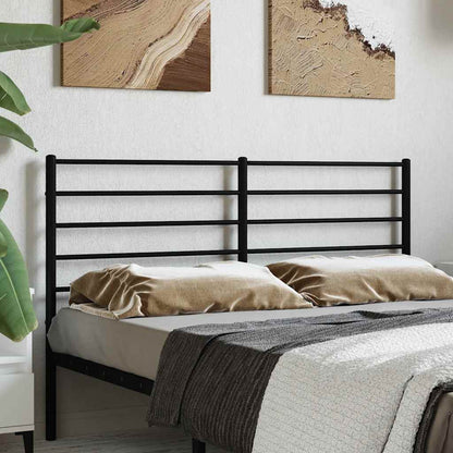 vidaXL Metal Replace Headboard Black 120 cm