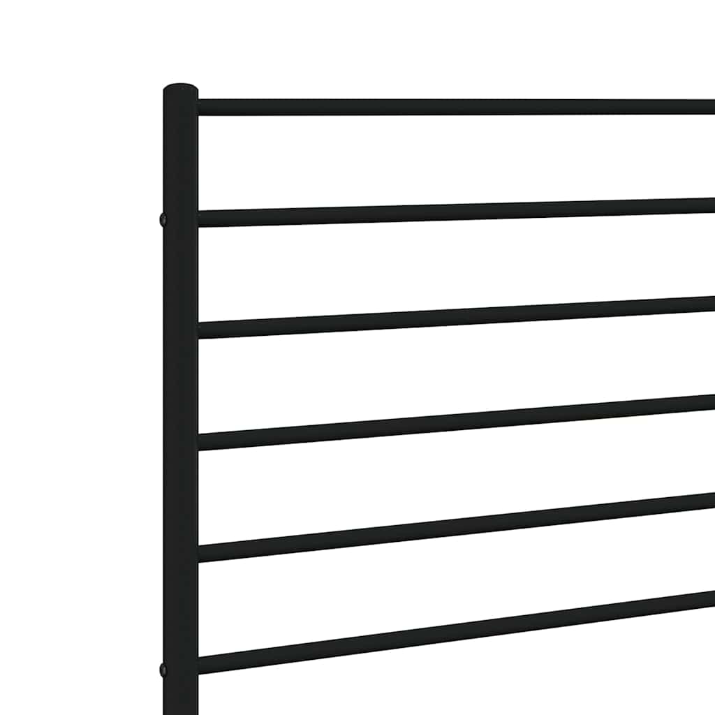 vidaXL Metal Replace Headboard Black 150 cm