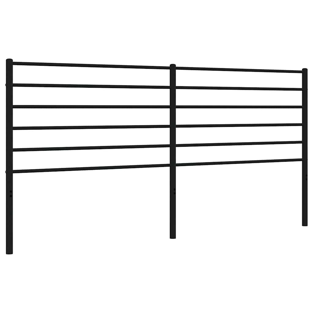 vidaXL Metal Replace Headboard Black 180 cm