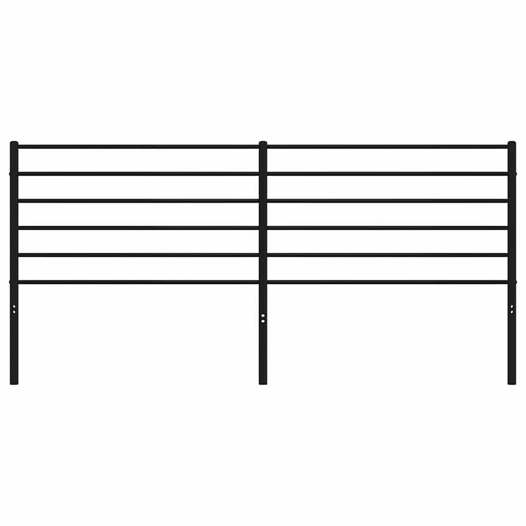 vidaXL Metal Replace Headboard Black 180 cm