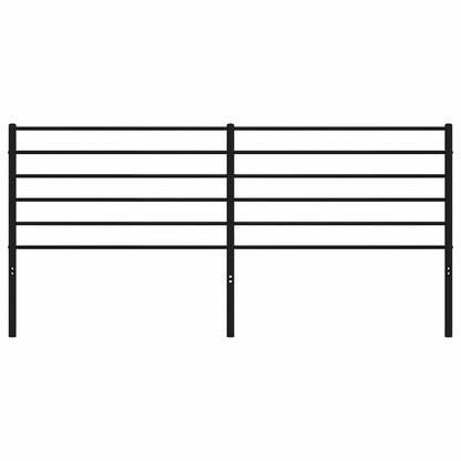 vidaXL Metal Replace Headboard Black 180 cm
