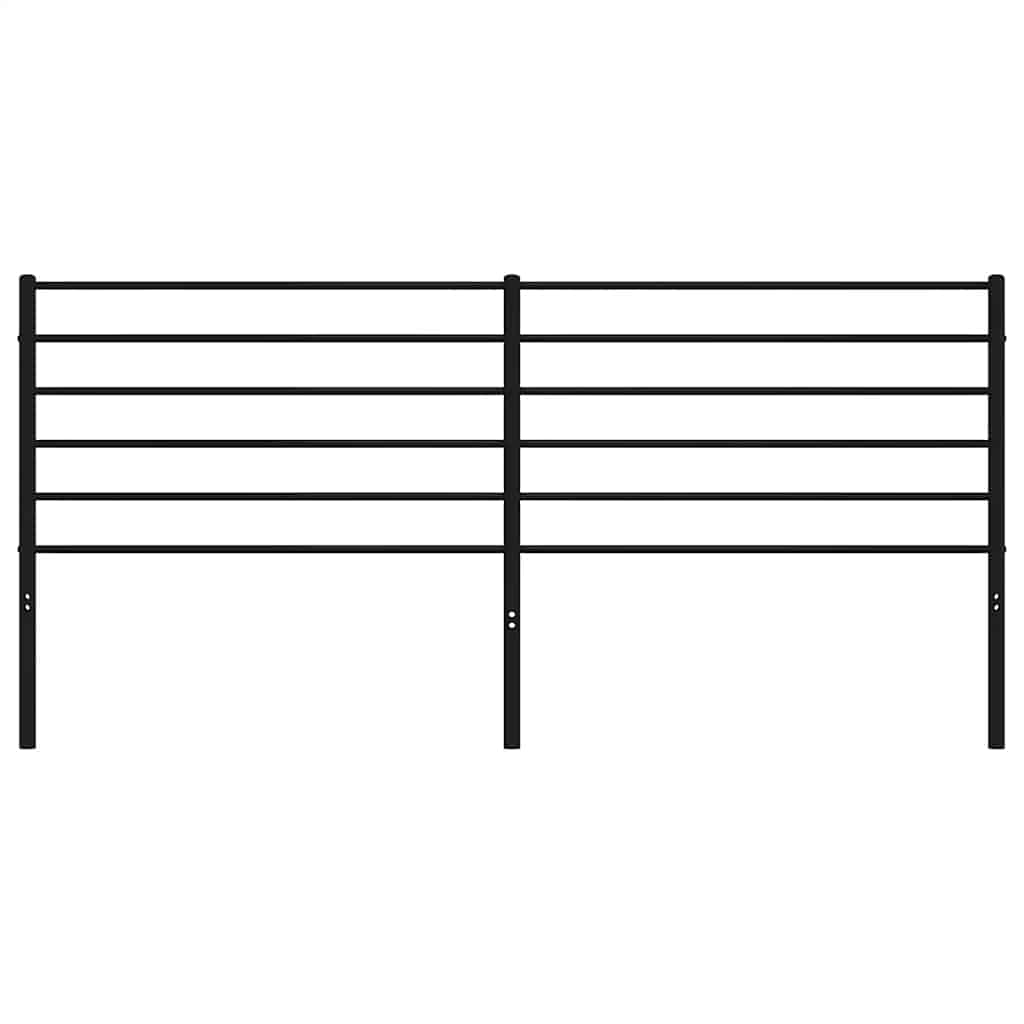 vidaXL Metal Replace Headboard Black 193 cm