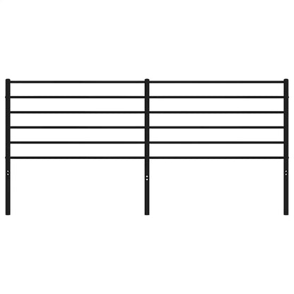vidaXL Metal Replace Headboard Black 193 cm