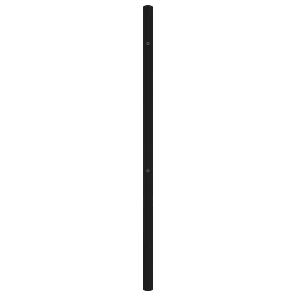 vidaXL Headboard | Black | Powder-Coated Steel | 200 cm | Sturdy | Headboard