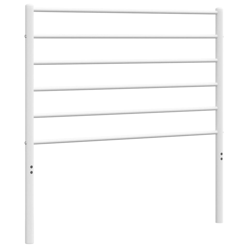 vidaXL Headboard | White | Powder-Coated Steel | 80 cm wide | Stylish Design
