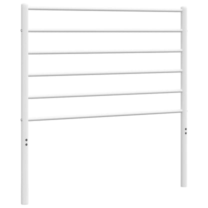 vidaXL Headboard | White | Powder-Coated Steel | 80 cm wide | Stylish Design