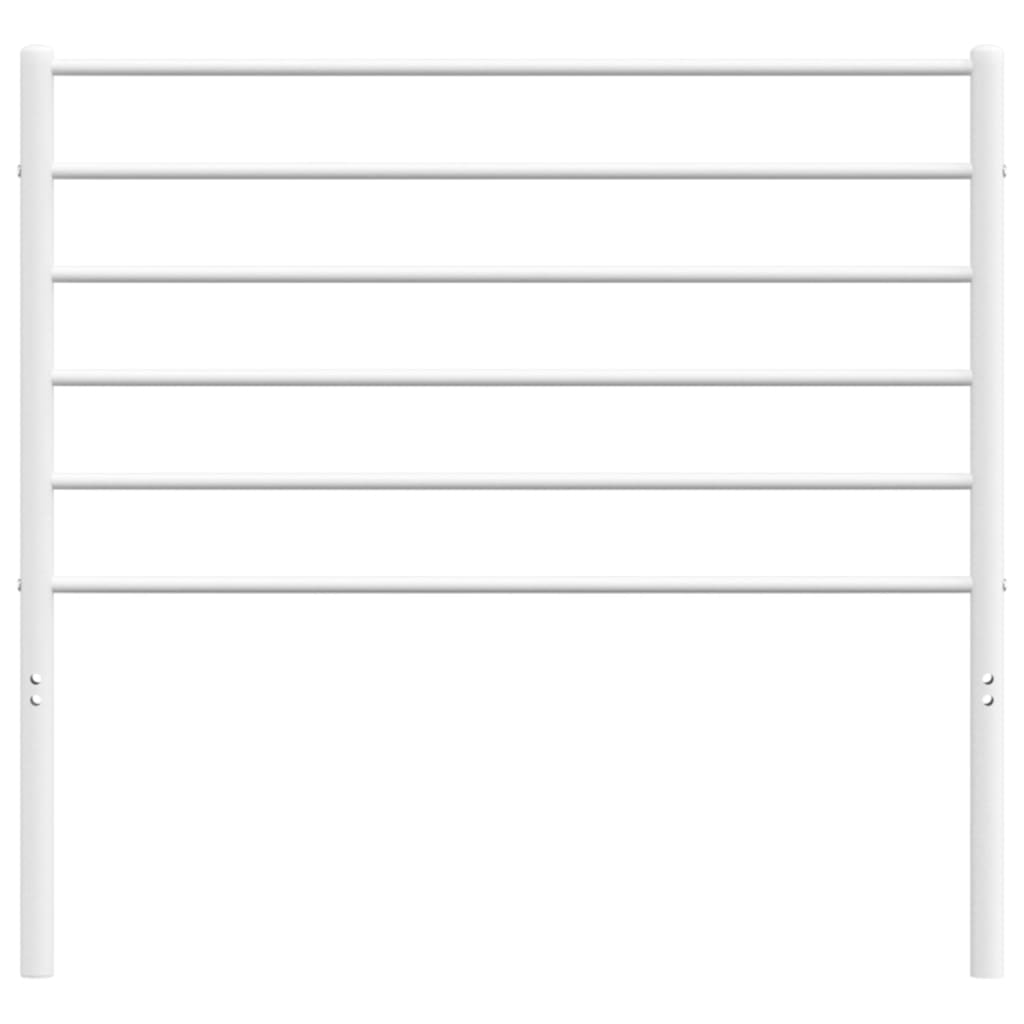 vidaXL Headboard | White | Powder-Coated Steel | 80 cm wide | Stylish Design