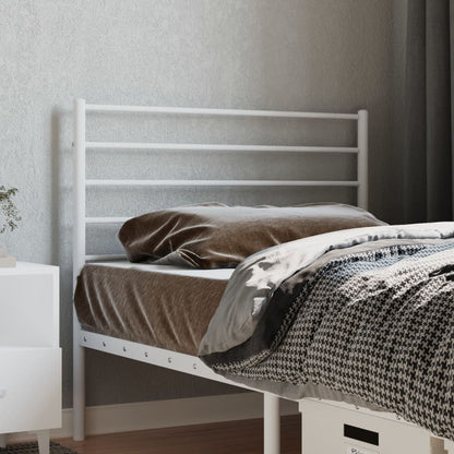 vidaXL Headboard | White | Powder-Coated Steel | 80 cm wide | Stylish Design