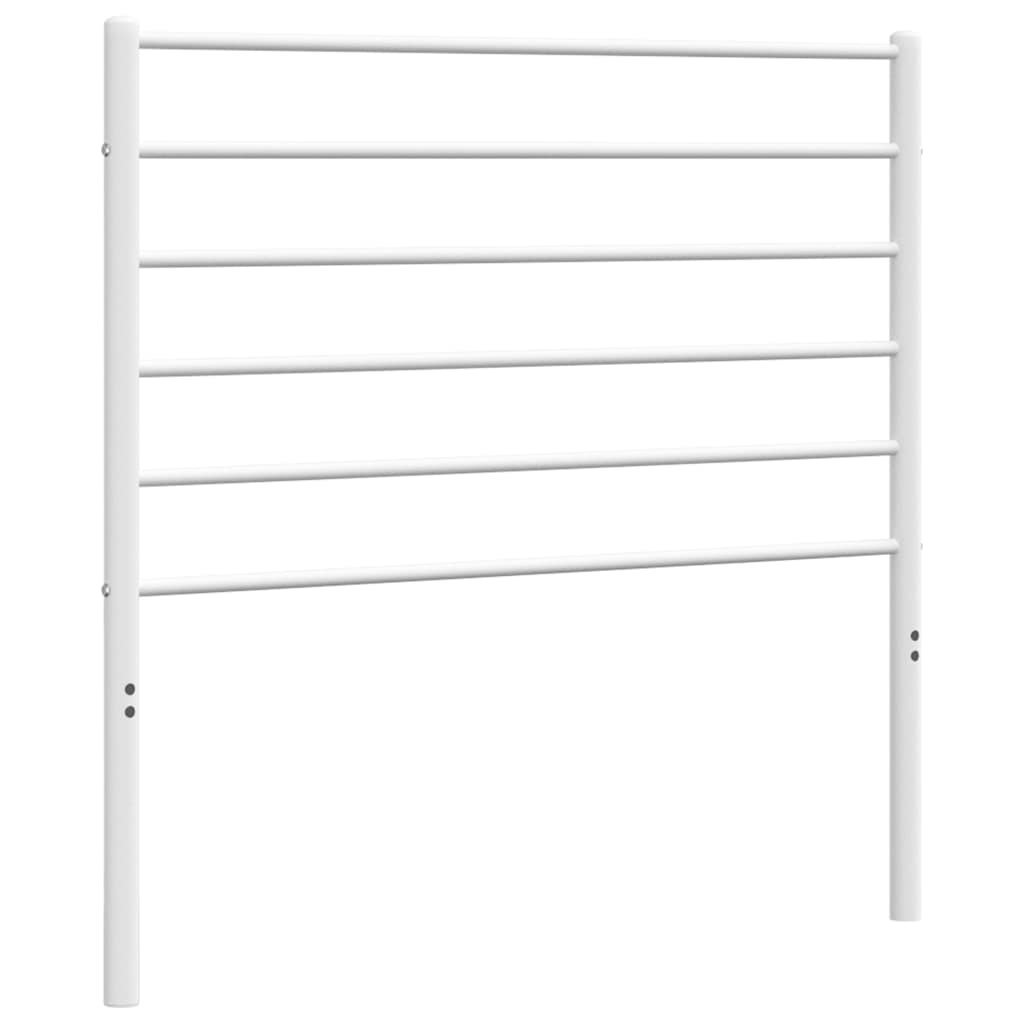 vidaXL Headboard | White | Powder-Coated Steel | Single Bed Headboard | Durable