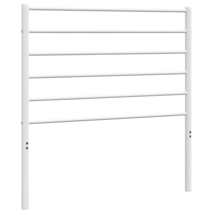 vidaXL Headboard | White | Powder-Coated Steel | Single Bed Headboard | Durable