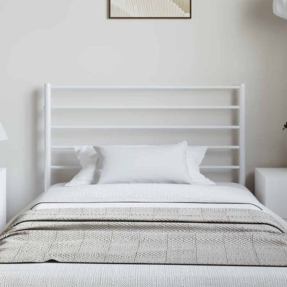 vidaXL Headboard | White | Powder-Coated Steel | Single Bed Headboard | Durable