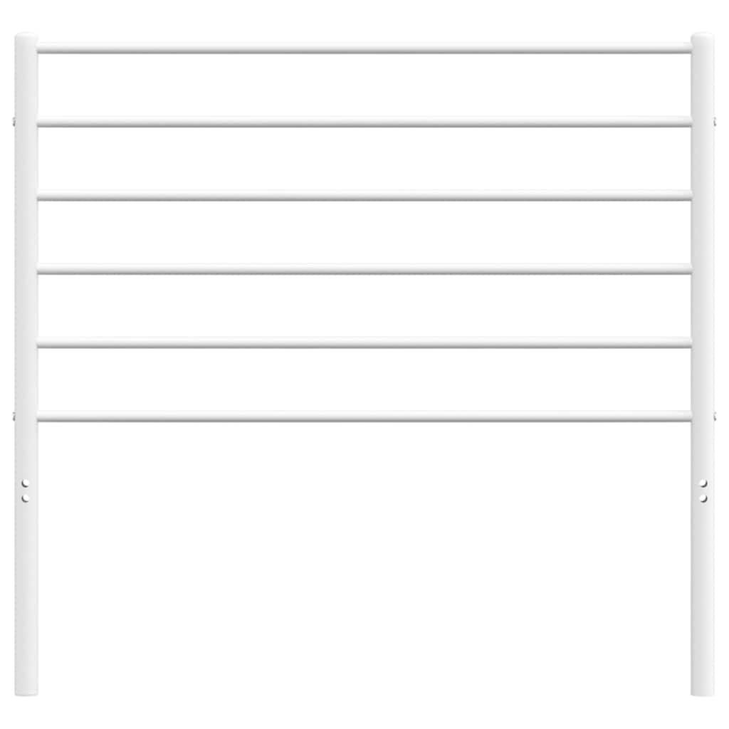 vidaXL Headboard | White | Powder-Coated Steel | Single Bed Headboard | Durable