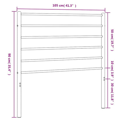 vidaXL Headboard | White | Powder-Coated Steel | Single Bed Headboard | Durable