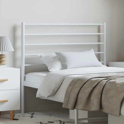 vidaXL Headboard | White | Powder-Coated Steel | Single Bed Headboard | Durable