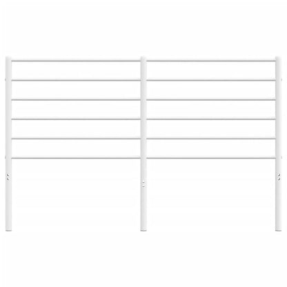 vidaXL Headboard | White | Powder-Coated Steel | For 120 cm wide bed | Durable