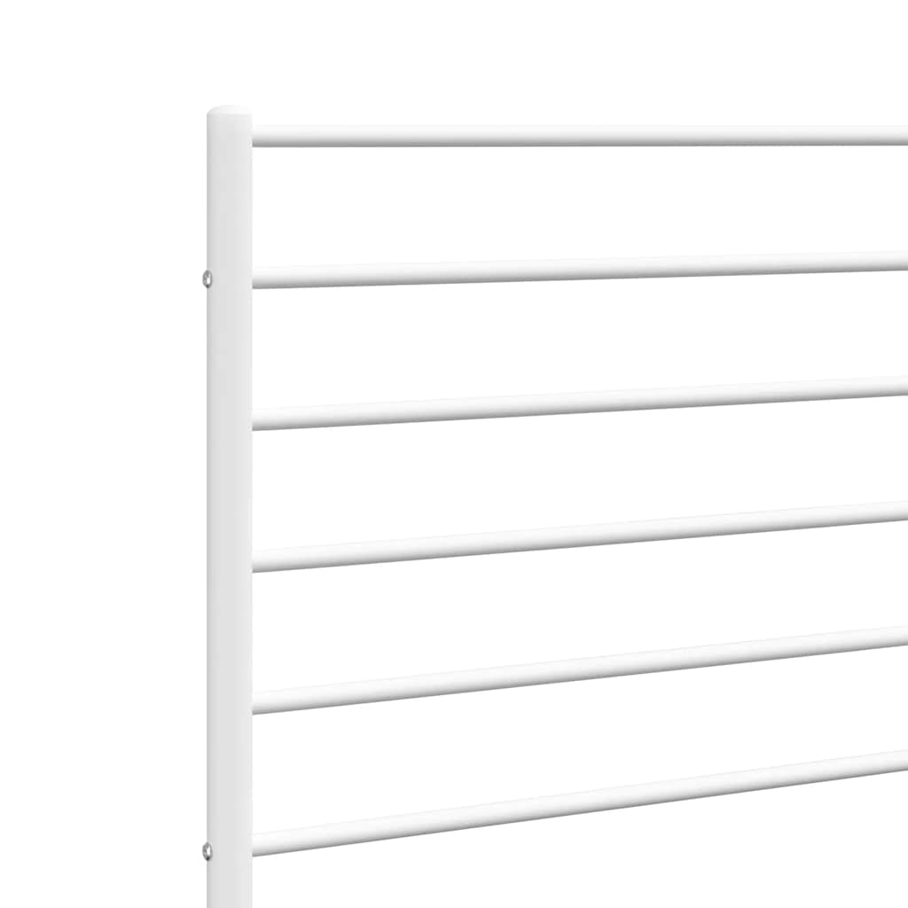 vidaXL Metal Replace Headboard White 135 cm