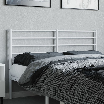 vidaXL Headboard | White | Powder-Coated Steel | 160 cm mattress width | Durable