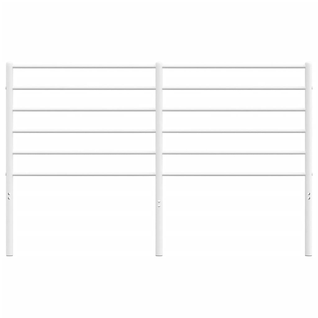 vidaXL Headboard | White | Powder-Coated Steel | 160 cm mattress width | Durable