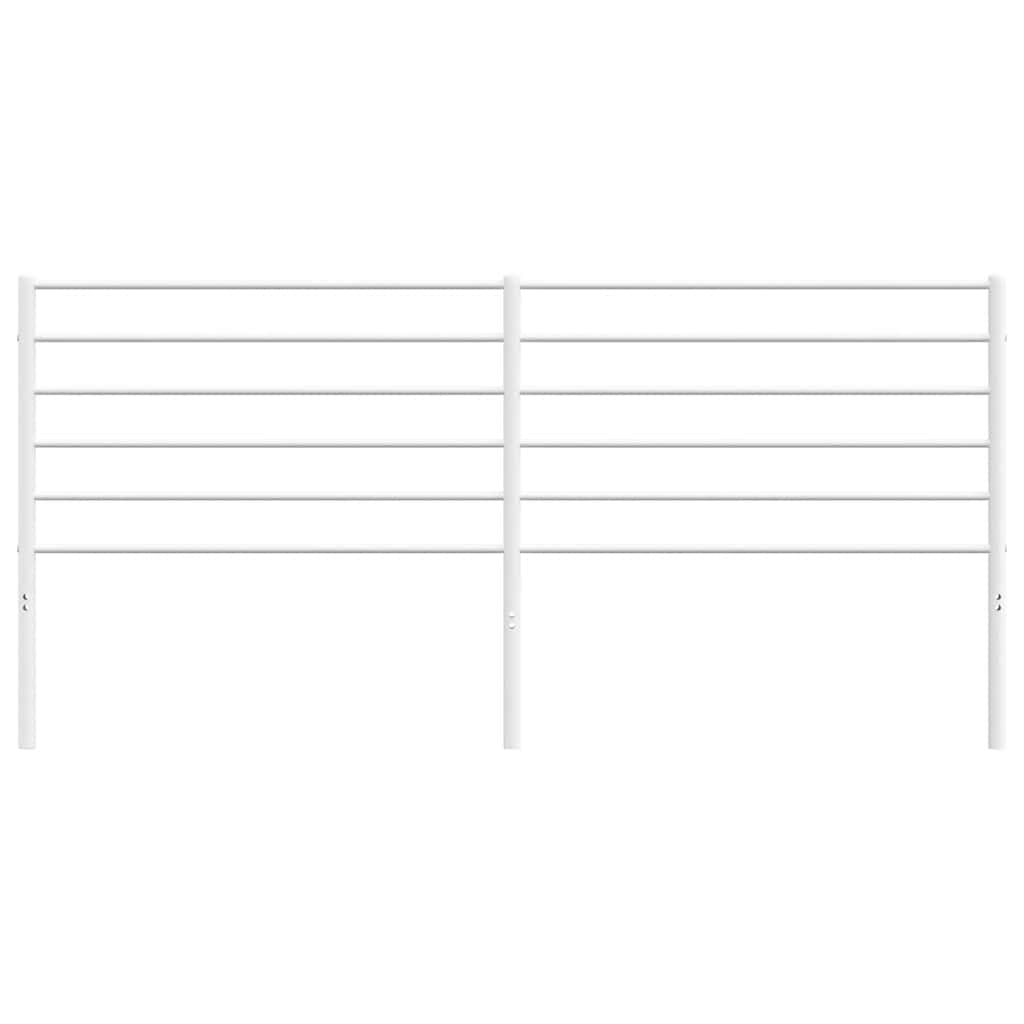 vidaXL Metal Replace Headboard White 200 cm