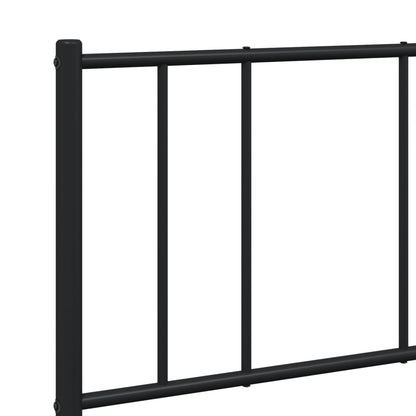 vidaXL Metal Bed Frame without Mattress with Footboard Black 140x190cm