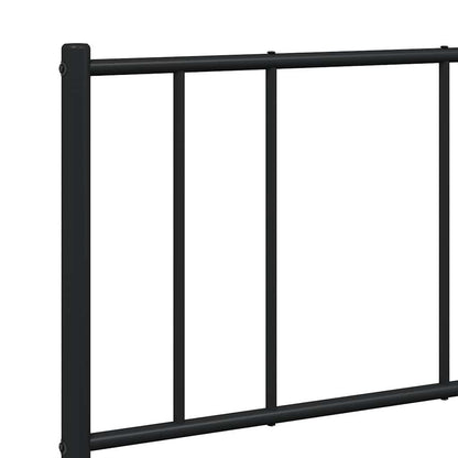 vidaXL Metal Bed Frame without Mattress with Footboard Black 150x200cm