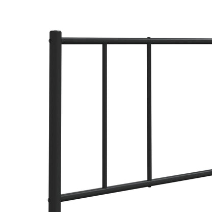 vidaXL Metal Replace Headboard Black 80 cm