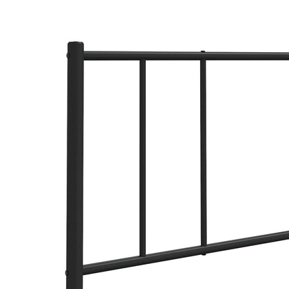 vidaXL Metal Replace Headboard Black 90 cm