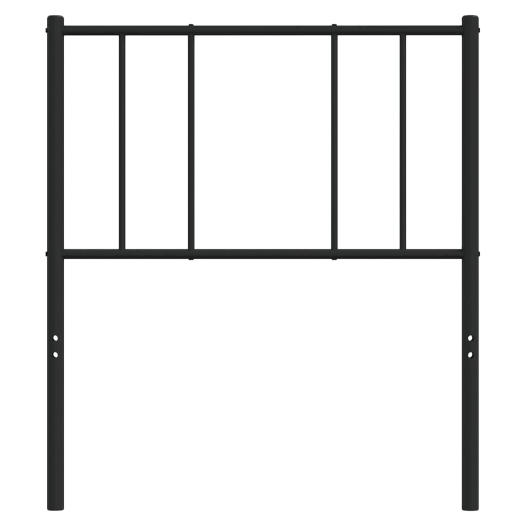 vidaXL Metal Replace Headboard Black 107 cm