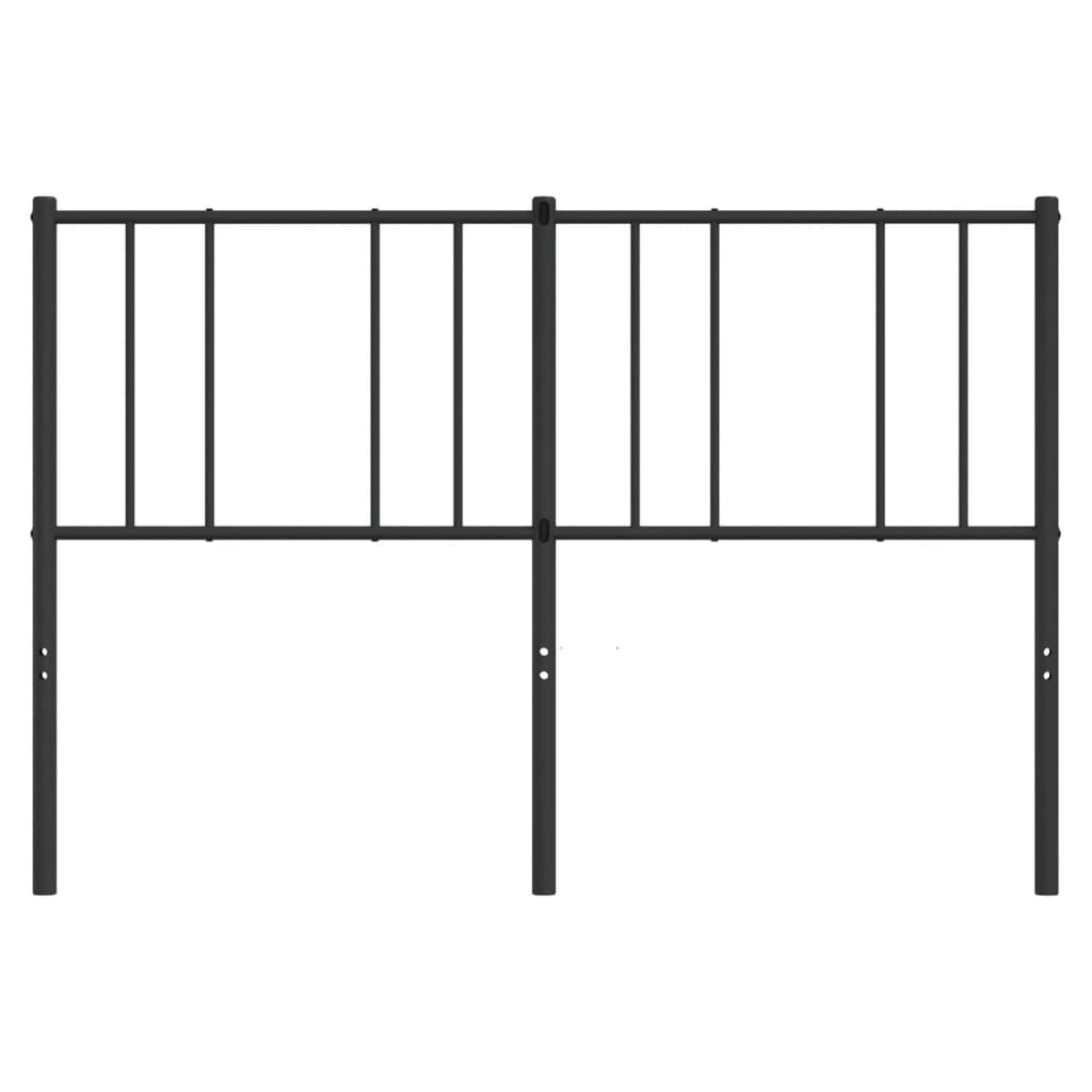 vidaXL Metal Replace Headboard Black 135 cm