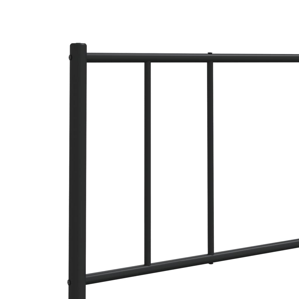 vidaXL Metal Replace Headboard Black 135 cm