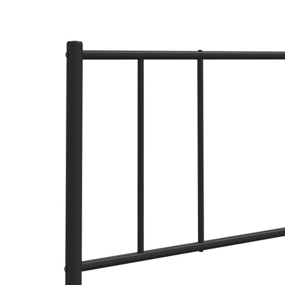vidaXL Metal Replace Headboard Black 135 cm