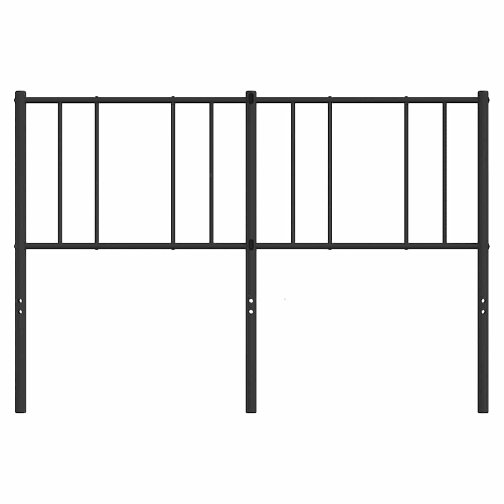 vidaXL Metal Replace Headboard Black 140 cm