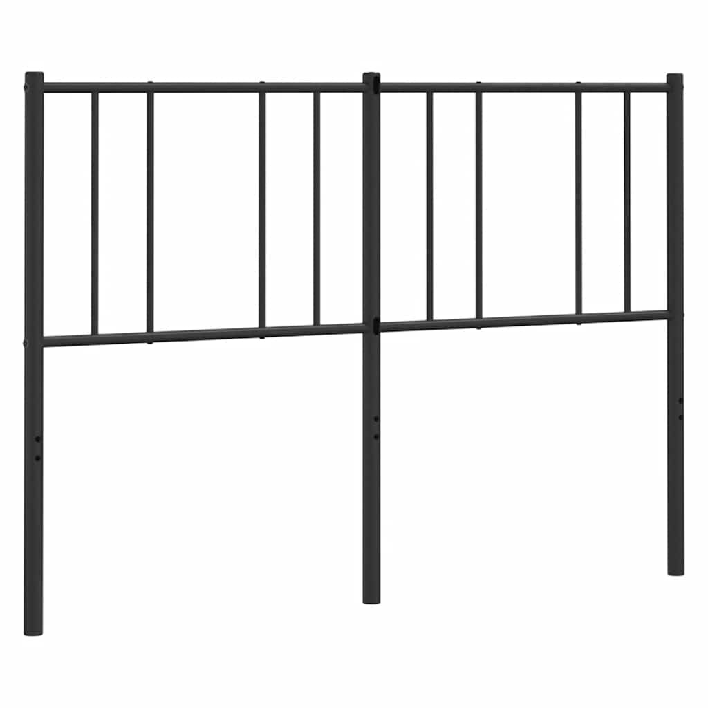 vidaXL Metal Replace Headboard Black 150 cm