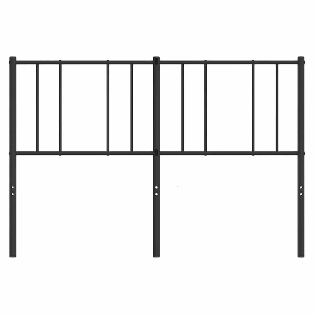 vidaXL Metal Replace Headboard Black 150 cm