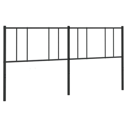 vidaXL Metal Replace Headboard Black 200 cm