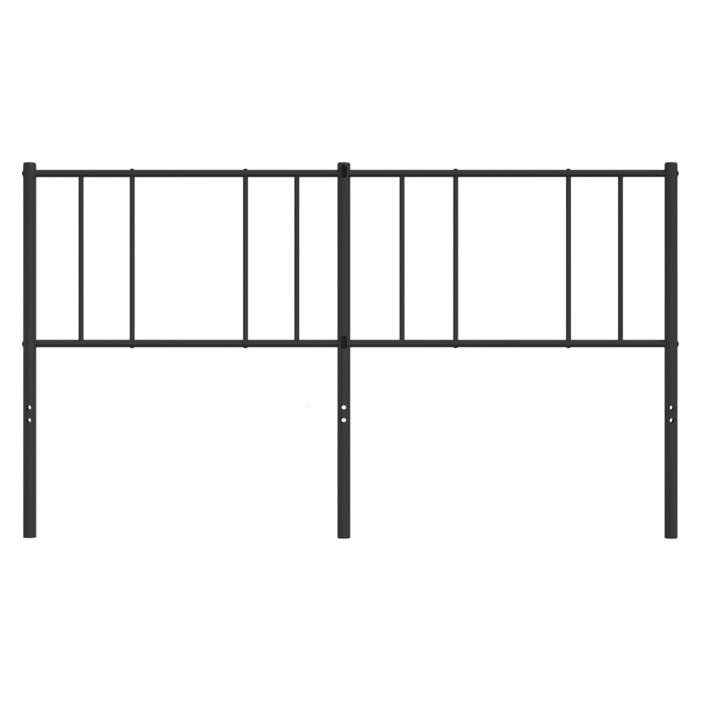 vidaXL Metal Replace Headboard Black 200 cm